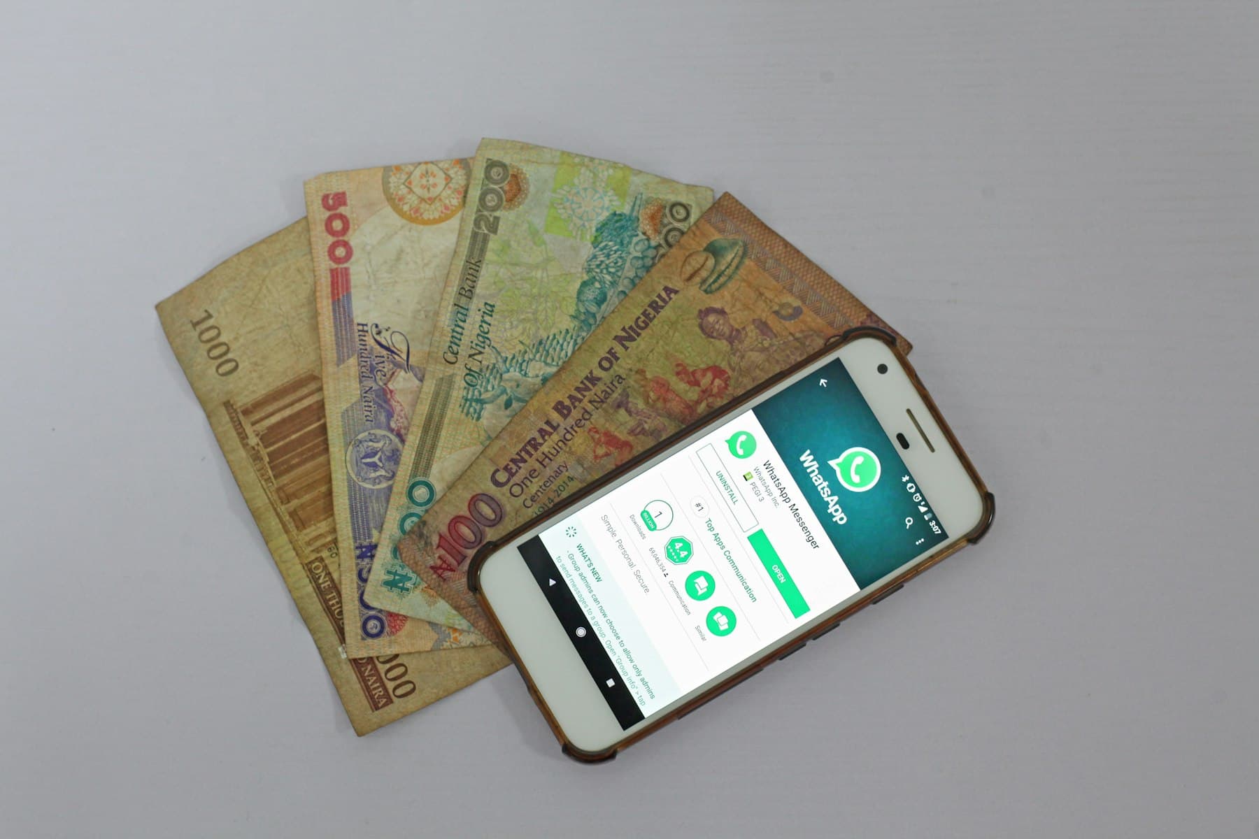Customer paying with M-Pesa on their phone